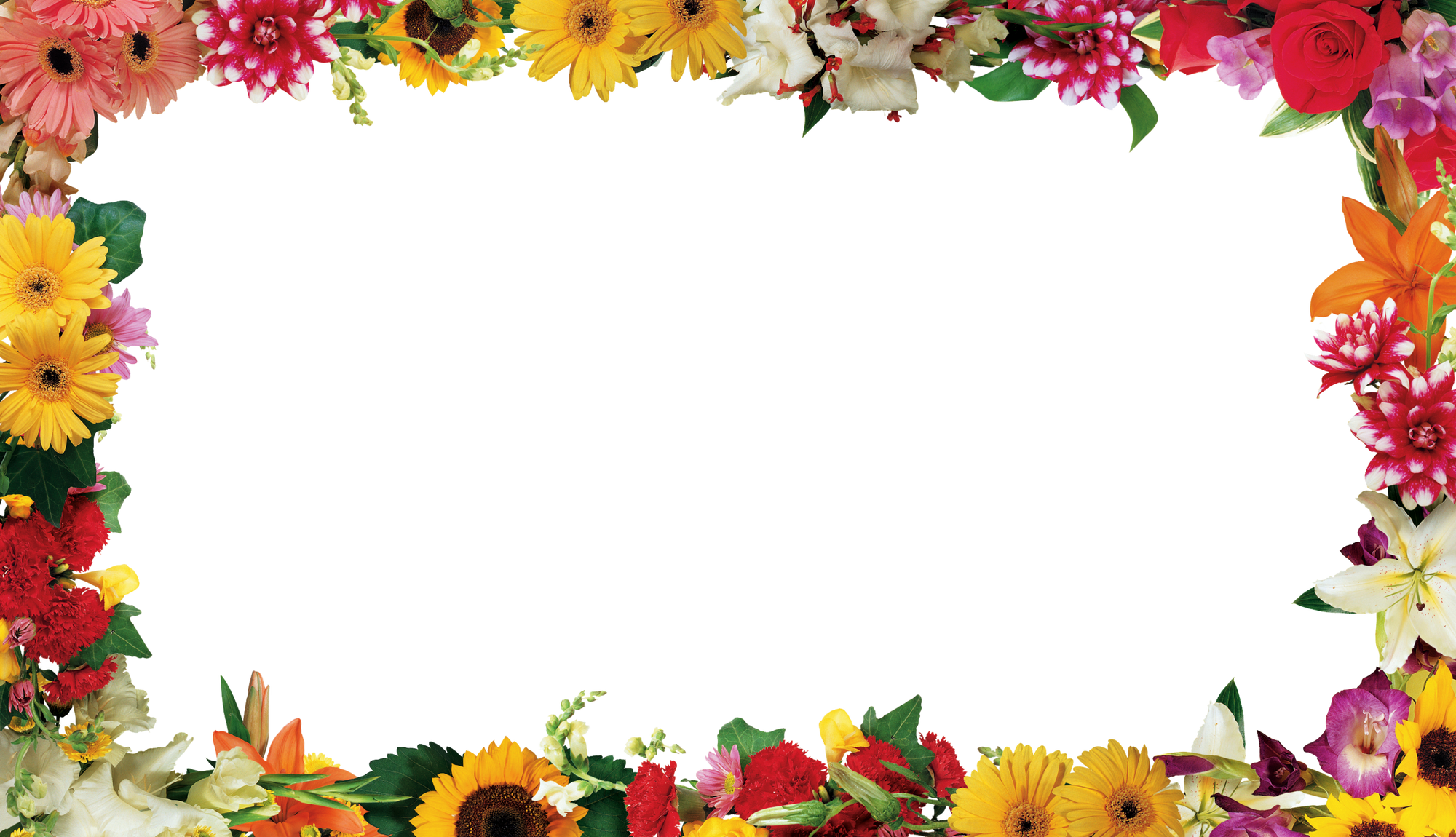 Floral Rectangular Frame